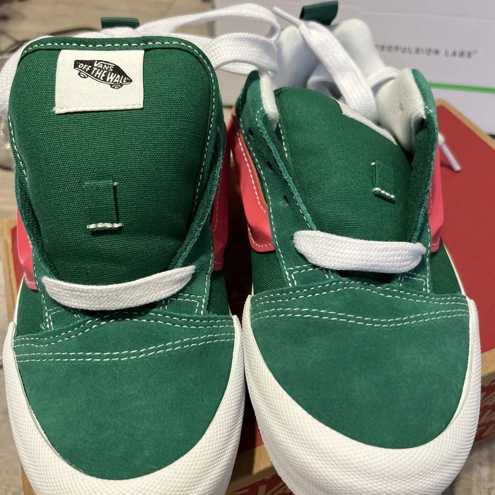 Vans‎ Knu Skool Skate Shoes Sneakers Green Pink Watermelon Size 5 New
